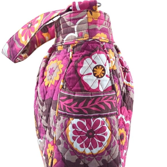 Vera Bradley Pink and Brown Reversible Shoulder Bag with Spacious Interior - Picture 5 of 10
